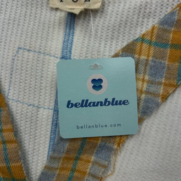 Pol Pullover Short Sleeve Tunic Top Women's Size Small Plaid Bottom NWT - Picture 4 of 9